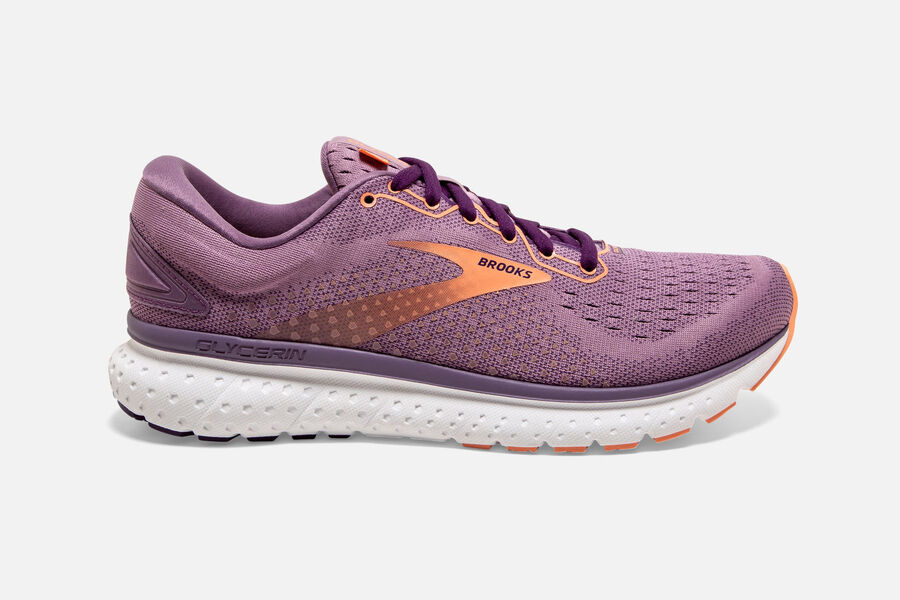 Brooks Glycerin 18 Road Running Shoes Womens - Purple - EXANJ-2491